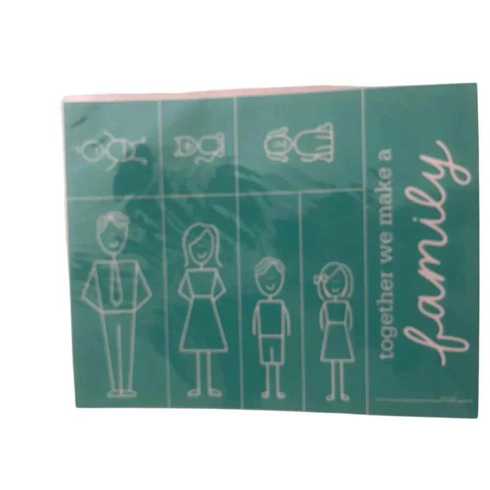 NWT‎ Together We Make A Family Chalk Couture 8.5 x 11  Reusable Transfer